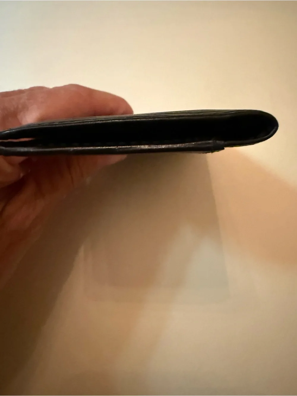 Louis Vuitton Black EPI Textured Leather Card Holder